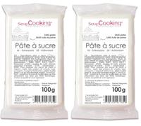 SCRAP COOKING Sachet Pâte à Sucre Blanche 100 g (Lot de 2)