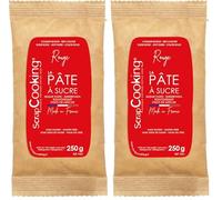 SCRAP COOKING Sachet Pâte à Sucre Rouge 250 g (Lot de 2)