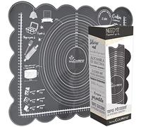 SCRAP COOKING - Tapis Pâtissier en Silicone Need’it - Grande Taille 60 x 43,5 cm - pour Préparation & Cuisson Four Pâtisserie - Souple, Antidérapant & avec Mesures - Gris Anthracite - 5254
