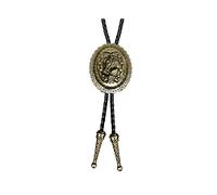 (scrap metal) Adjust Length Bolo Tie Popular Man Dance Necktie Evening Party Carved Horse Head Pendant Necktie Great Gift for Birthday ancient tin