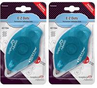 Scrapbook Adhesives Toga Dévidoir Rechargeable E-Z Dots Permanents, Autre, Transparent, 9 x 16 x 2.5 cm (Lot de 2)