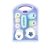 Scrapbook Hole Punch, Craft Hole Punch Shapes Set, Paper Crafting Punch, 8x Shaped Hole Puncher Tool, Star and Flower Maker Shaper, Kids Embossing Device, 8.46x5.51x1.85 Inches, for Scrapbooking