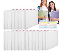 Scrapbook Paper Storage Organizer - Support de papier de bricolage, séparateurs d'onglets adhésifs, organisateur de papier incliné, rangement transparent, support d'art pour le carton et le bricolage