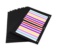 Scrapbook Papiers Noirs 26x21.5CM, 20pcs Feuilles de Recharge Supplémentaires Livre Photo Vide pour DIY Album Photo 27x24CM, pour l'album Marron/Noir Grand'