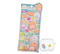 Scrapbook Sticker, 3d Tactile Experience Cartoon Themed, Journal Ledger Book Decal, Decorative Design, Waterproof Feature, Craft Tool, Creative Accessory for Laptops, Cups, Guitars 8.46x3.74 Inches