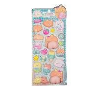 Scrapbook Sticker | 3D Tactile Experience Cartoon-themed | Journal Ledger Book Decal | for Water Cups Laptops Wall Guitars Suitcases Luggage Notebook Envelop Glasses