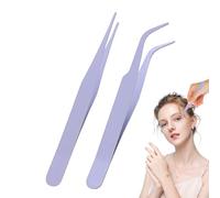 Scrapbook Sticker Tweezers - Precision Pincers, 2 Pieces Pointed Nipper For Journaling, Steel Plucker With Guard Cap, Hobbyist Implement, Fine Tip For Stationery, Cardmaking And Art Project Work