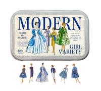 Scrapbook Stickers, Sticker Set, Journaling Stickers, Craft Supplies for Collages, Vintage Fashion Girl Stickers, Aesthetic Art Craft Supplies, Perfect for Scrapbooks, Collages, and Planner Decor