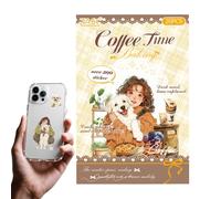 Scrapbook Stickers,Waterproof Design Flexibility Reliable Aesthetic Scrapbooking Supplies - 15x10cm Water Bottle Stickers Portable,for Calendar Planner Water Bottle Laptop Book Notebook