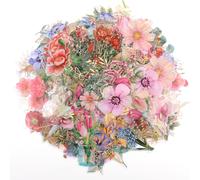 Scrapbooking Autocollants,240 Pcs Autocollants De Décoration En Pvc Avec Plantes Et Fleurs Naturelles,Marquage À Chaud Autocollants Pour Album Artisanat,Calendrier Planificateur