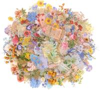 Scrapbooking Autocollants,240 Pcs Autocollants De Décoration En Pvc Avec Plantes Et Fleurs Naturelles, Marquage À Chaud Autocollants Pour Album Artisanat, Calendrier Planificateur