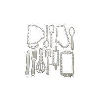 Scrapbooking Dies Accessoires de Cuisine Matrices De Découpe en Acier Au Ronde Rectangle Dentelle en Pointillés Modèles de Coupe Gaufrage Pochoirs pour DIY Scrapbooking Photo Album Cartes Décoration