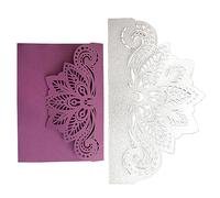 Scrapbooking Dies Métal Découpé Invitation de Mariage Dentelle Coupe Fleur Frontière Matrice de Découpe Enveloppe Cutting Dies Carte Invitation Pochoir Bricolage Carte pour Fête Mariage