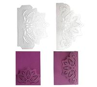 Scrapbooking Dies Métal Découpé Invitation de Mariage Dentelle Coupe Fleur Frontière Matrice de Découpe Enveloppe Cutting Dies Carte Invitation Pochoir Bricolage Carte pour Fête Mariage
