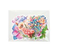 Scrapbooking Flower Stickers, 50 Pieces Waterproof Plant Sticker Set for Journaling Notebook Decor, PET Material, Aesthetic Floral Stickers Crafts Cards Laptops Bottles Phone Cases, 9x6.5x1cm