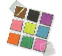 Rayher Kit encreurs Scrapbooking G - 9 couleurs assorties 3,5 x 3,5 cm multicolore