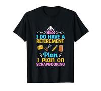 Scrapbooking Plan de Retraite Funny Scrapbook T-Shirt Graphique avec Valeur, Homme, Noir, M