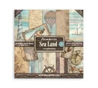 Stamperia Scrapbooking Small Pad 10 Feuilles cm, 3 x 20,3 (8 "X8) -Sea Land, 0, 20,3x20,3cm