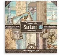 Scrapbooking Small Pad 10 Feuilles Cm,3 X 20,3 (8 ""X8) -Sea Land,0,20,3x20,3cm