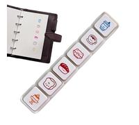 Scrapbooking Small Stamps Set - 6 Piece Cartoon Theme | Reusable ABS Crafting Tools, DIY Card Making Accessory, Portable Decorative Art Supplies For Students Teachers Teens