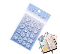 Scrapbooking Stamps, Silicone Cute Clear Decor, 5.5x7.1 Inch Sheet with High-Precision Build, Professional Reading Journal Supplies, Resistant Acrylic with Modern Style, Gear for Planners