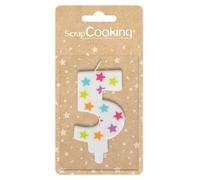 Scrapcooking 0385 Numéro 5 Bougie Paraffine Multicolore 15,5 x 8 x 1 cm