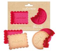 ScrapCooking - 2 Découpoirs Éjecteurs à Biscuits « Classiques » - Petit-Beurre & Sablé - Découpoirs à Biscuits en 3D - Embosseurs Pâtisserie pour Sablés, Petits Gâteaux - Emporte-Pièces - 2146