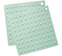 ScrapCooking - 2 Maniques Silicone Carrées - Manique de Cuisine & Pâtisserie - Souple & Maniable - Usage Four - Dessous de Plat - Vert d’Eau - 5282