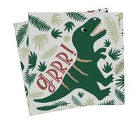 ScrapCooking - 20 serviettes Dino 33 x 33 cm - Décoration Anniversaire Dinosaure, Vert