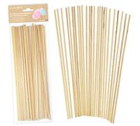 ScrapCooking - 25 Bâtonnets pour Barbes à Papa - Bâtons Alimentaires en Bois 28 cm - Aptes au Contact Alimentaire - Pour Machine Barbe à Papa - Sucettes & Pâtisseries - Fabriqués en France - 5187