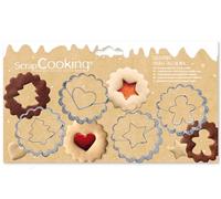 ScrapCooking - 4 Découpoirs Linzer (sapin, ginger, étoile, cœur) - Emporte-Pièces de Noël - 2104