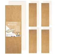 ScrapCooking - 5 Supports à Bûches de Noël & Cakes - 30 x 10 cm - Carton Réversible Kraft & Blanc - Semelles Gâteaux Rectangulaires - Cake Board Pâtisserie - Fabriqués en France - 5216