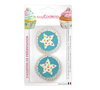 Scrapcooking 5083 Etoiles Lot de 40 Caissettes Papier apte au contact alimentaire Multicolore 21 x 10,7 x 3 cm