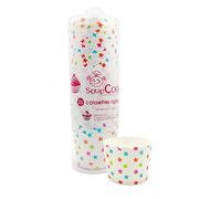 Scrapcooking 5093 Boîte de 25 Caissettes de Cuisson - Étoiles, Papier apte au Contact Alimentaire, Multicolore, 18 x 6,2 x 6,2 cm