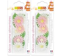 Scrapcooking 6 Marguerites + 6 Feuilles Vertes Azyme 26 G (Lot de 2)