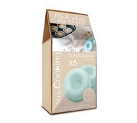 ScrapCooking - 6 Moules Air Fryer Donuts - Moules en Silicone - Aptes Four & Lave-Vaisselle - Cuisine Pâtisserie Gâteaux - Vert d’Eau - 29135