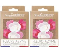 ScrapCooking - 6 Roses en Azyme - Décoration Alimentaire Pâtisserie Gâteau Dessert - Déco Fleurs - Fabriquées en France - 2264 (Lot de 2)