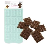Scrapcooking 6728 - Moule Mini Tablettes Chocolat - Moule Silicone Pâtisserie verte 25 x 11 x 0,3 cm