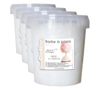 ScrapCooking - Barbe à Papa Blanche en Pot 35 g - Prête à Déguster - Sans Machine Ni Appareil - Effet Nuage - Fourrage & Décoration Pâtisseries - Coloris Blanc - 8575 (Lot de 4)