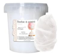 ScrapCooking - Barbe à Papa Blanche en Pot 35 g - Prête à Déguster - Sans Machine Ni Appareil - Effet Nuage - Fourrage & Décoration Pâtisseries - Coloris Blanc - 8575