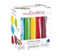SCRAPCOOKING Boîte de 5 pâtes à sucre de 5 couleurs x 80 g *