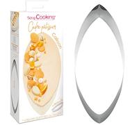 ScrapCooking - Cadre Pâtissier Calisson 28 cm en Inox - Moule Cercle à Pâtisserie - Pour Gâteaux, Tartes, Entremets & Desserts - Accessoire Forme Ustensile - 1908, Gris