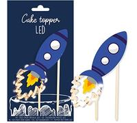 Scrapcooking - Cake Topper LED Fusée - Décoration Lumineuse en Bois Anniversaire Enfant pour Gâteaux, Pâtisseries, Cakes & Desserts - Ornement Accessoire Fêtes - 4968