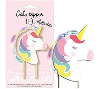 Scrapcooking - Cake Topper LED (Licorne) - Décoration Lumineuse en Bois Anniversaire pour Gâteaux, Tartes, Pâtisseries, Cakes & Desserts - Ornement Unicorn Accessoire Fêtes - 4967 Multicolore