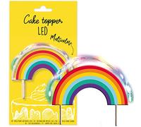 Scrapcooking - Cake Topper LED (Rainbow) - Thème Arc-en-Ciel Multicolore - Décoration Lumineuse Bois Anniversaire pour Gâteaux, Tartes, Pâtisseries, Cakes & Desserts - Ornement Accessoire - 4966