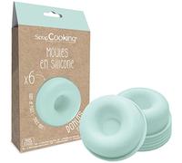 6 moules silicone donuts - Scrapcooking - Bleu - Silicone Bleu clair G