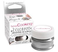 ScrapCooking - Colorants de Surface Argenté - Colorant Alimentaire Poudre Irisée Argent - Pour Pâtisseries, Biscuits, Macarons, Chocolats & Pâte à Sucre - 4076