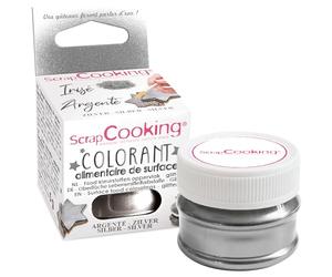 ScrapCooking - Colorants de Surface Argenté - Colorant Alimentaire Poudre Irisée Argent - Pour Pâtisseries, Biscuits, Macarons, Chocolats & Pâte à Sucre - 4076