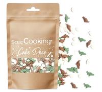 ScrapCooking - Décors Sucrés Dinosaures 55 g - Décorations Alimentaires Dinos pour Pâtisserie, Desserts, Gâteaux, Biscuits, Cupcakes, Anniversaires - 100 % Comestibles - Cake Design - 7429