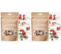 ScrapCooking - Décors Sucrés Noël 42 g - Flocons, Perles Rouges, Vertes & Blanches, Sucres d’Orge - Sprinkles Pâtisserie Comestibles - Décorations en Sucre pour Gâteaux, Bûches, Cupcakes - 7532
